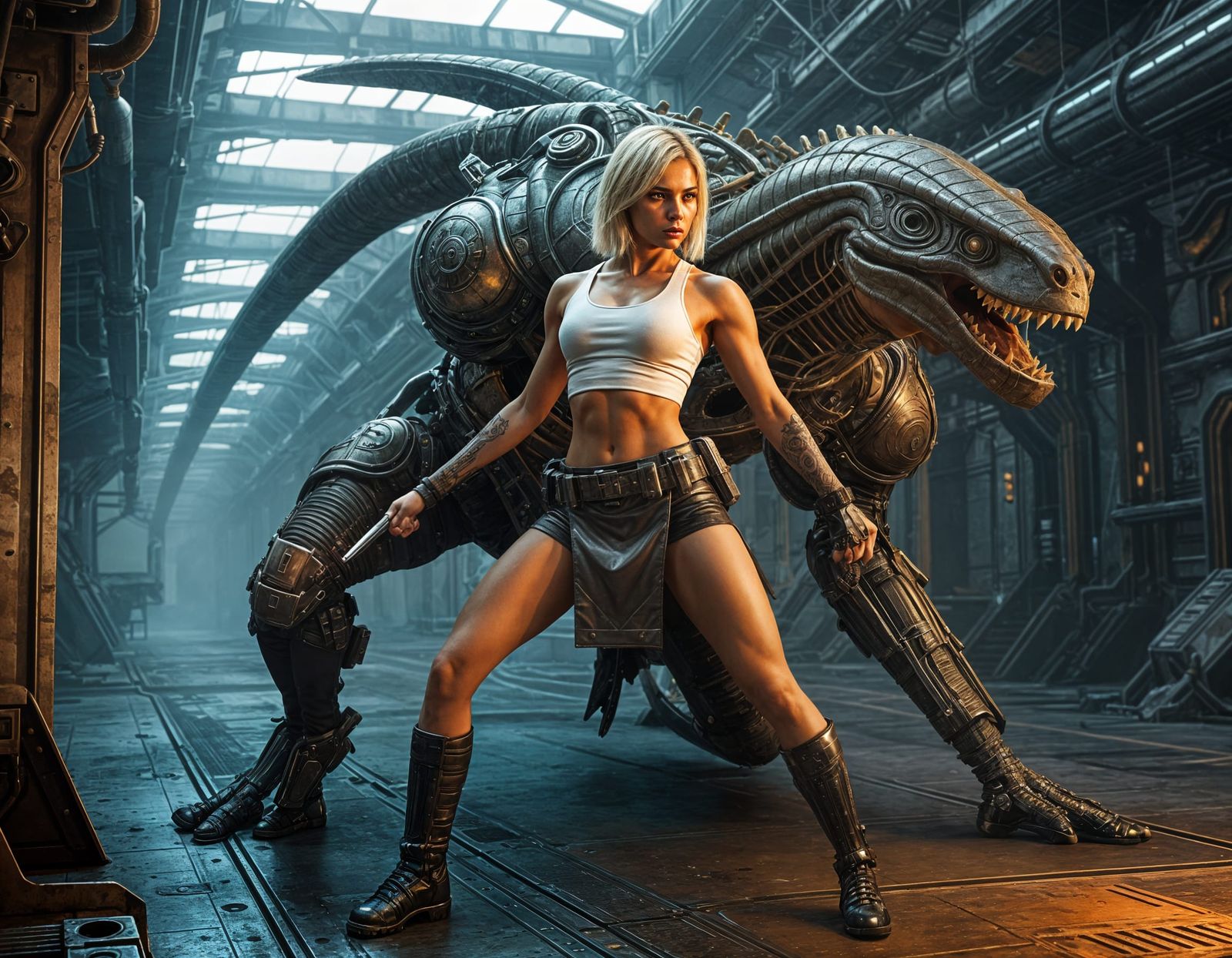 Futuristic Industrial Space Battle