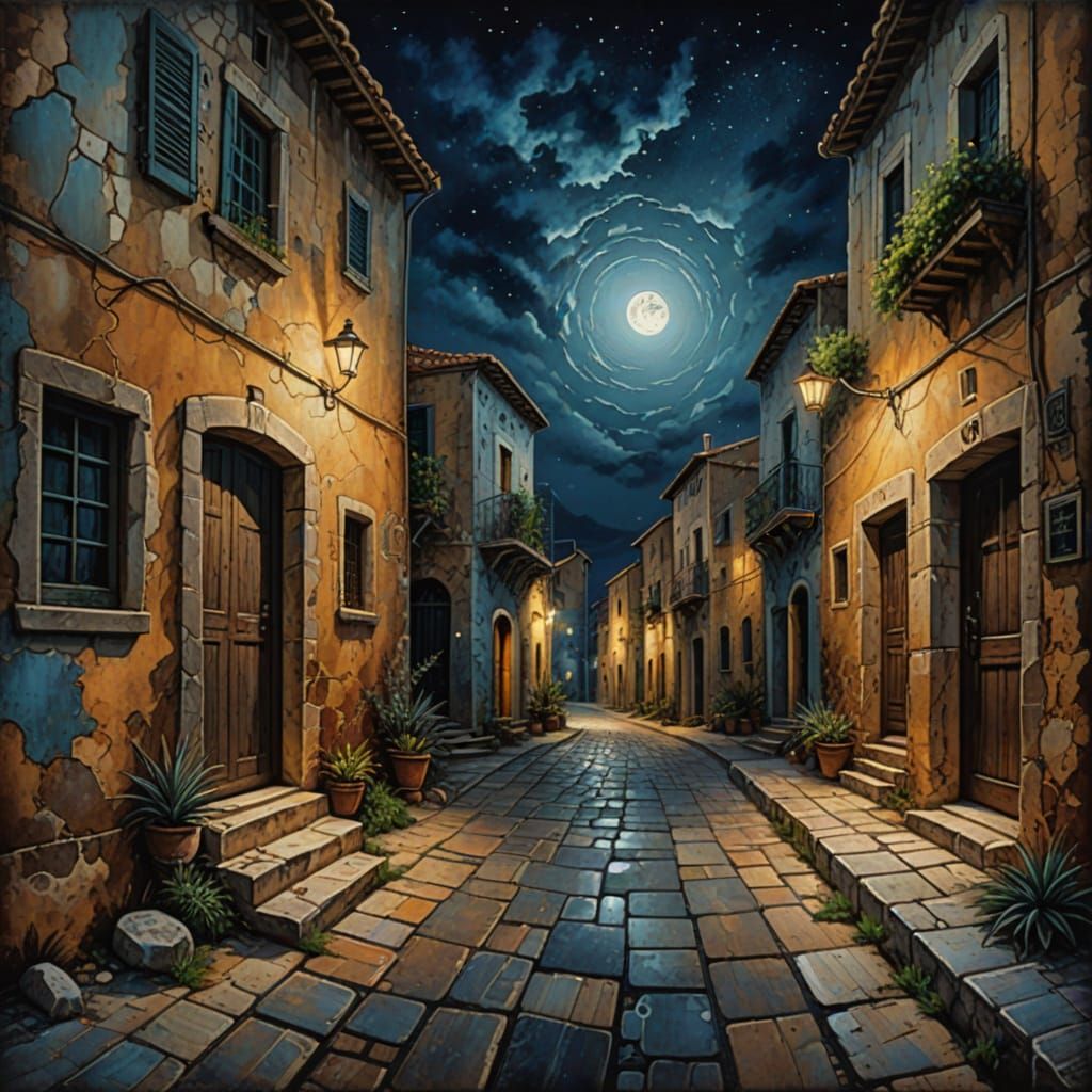 Moonlit Mediterranean Masterpiece