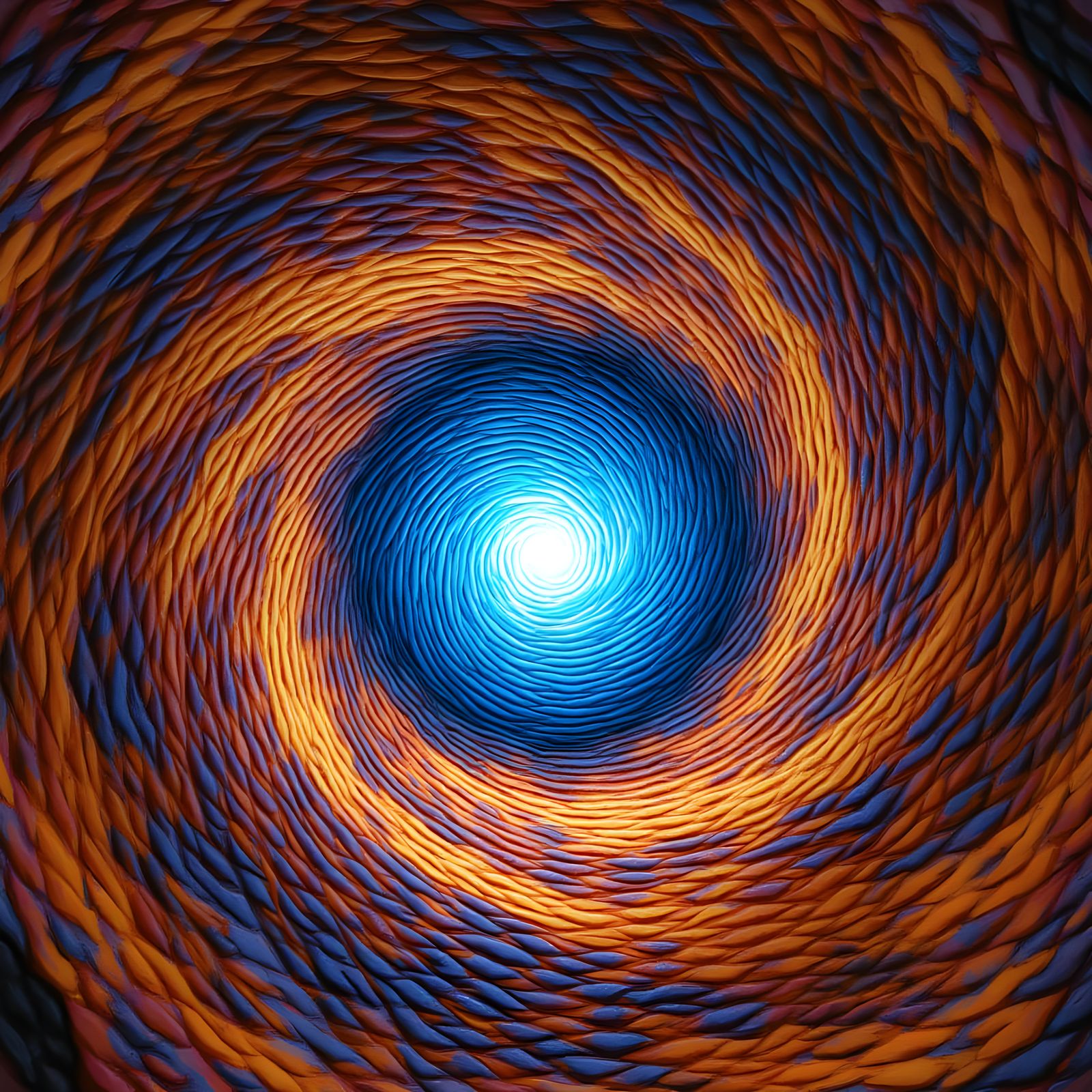 Kaleidoscopic Void in Brilliant Blue