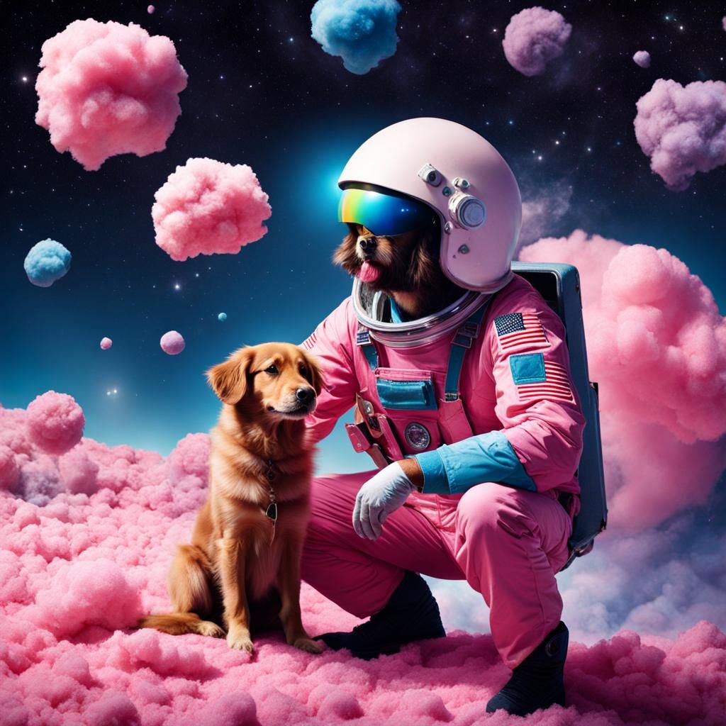 Hippy Farmer and Dog Grow Cotton Candy in Space