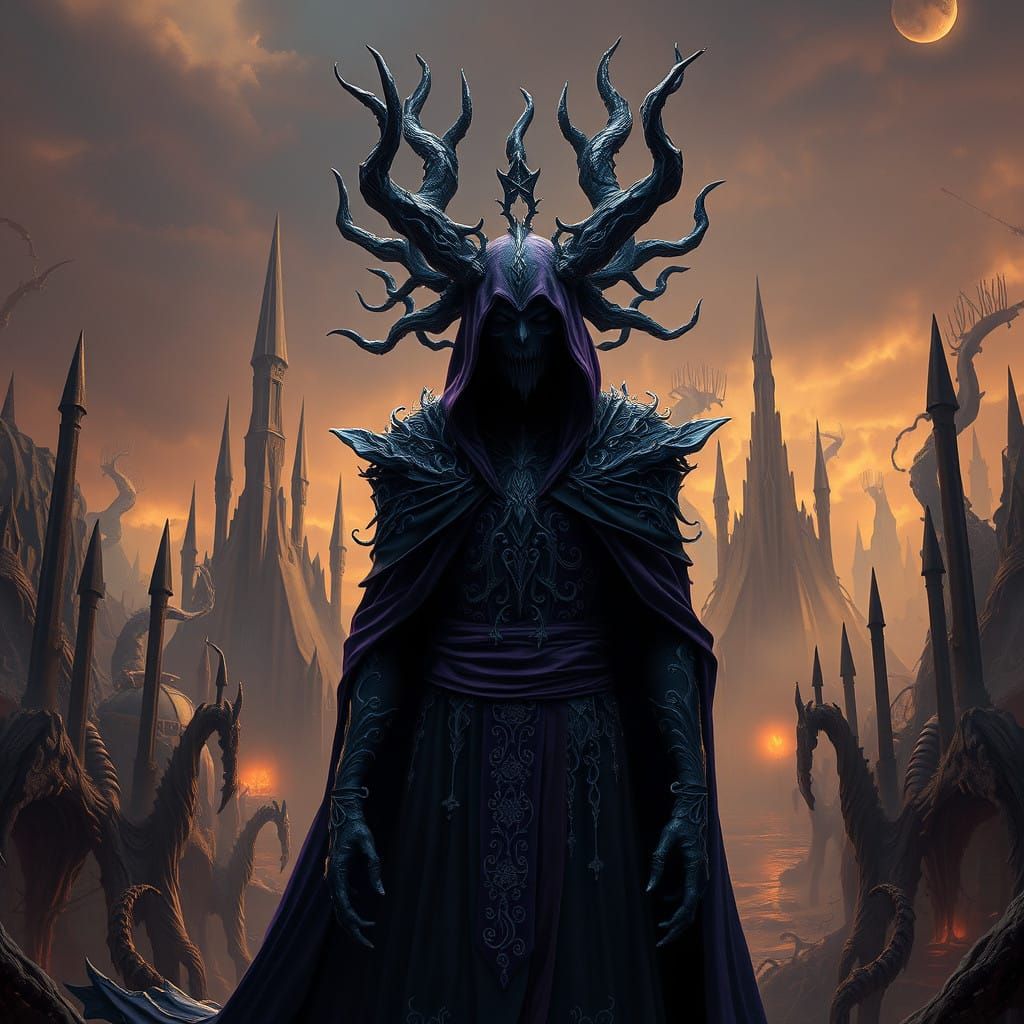 Dark Majesty of Chaos in Velvet Black and Purple