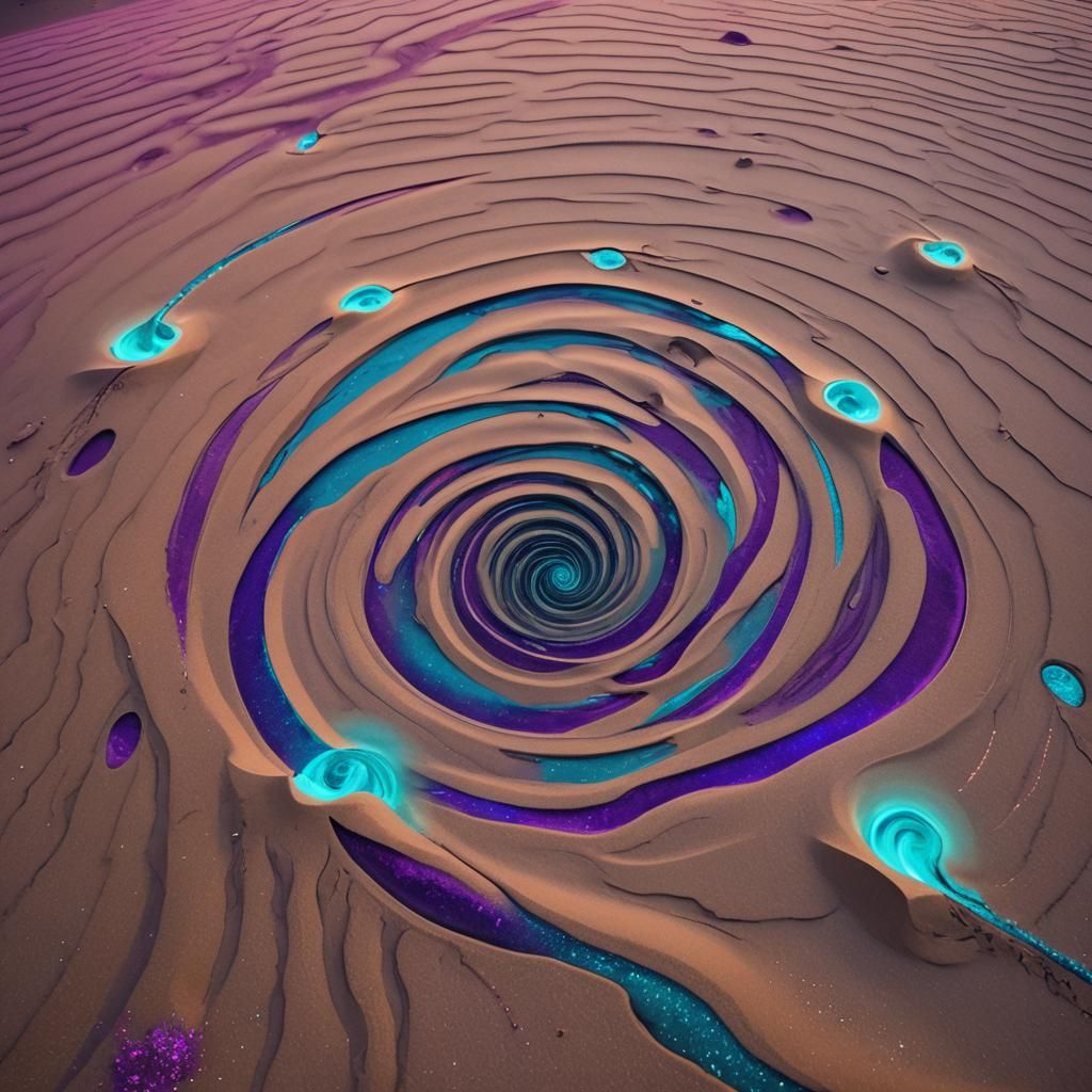 Surreal Desert Magic: A Dreamlike Oil Painting