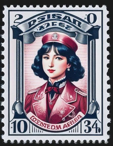 Classic Colorful Postage Stamp Design