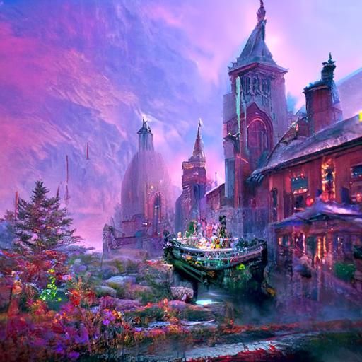Ethereal Morrighan in a Luminist Fantasy Landscape