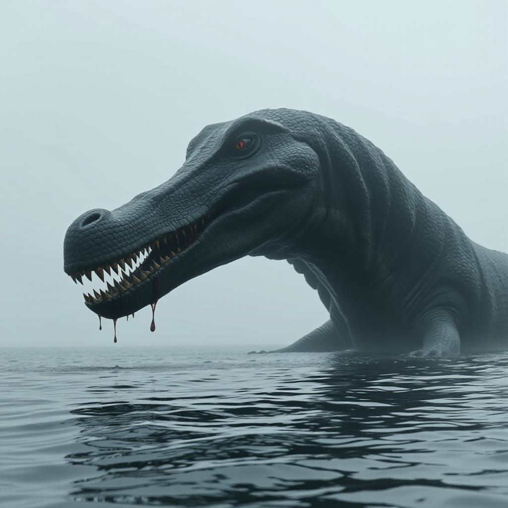 Terrifying Gargantuan Plesiosaur Surfaces from Foggy Loch Ne...