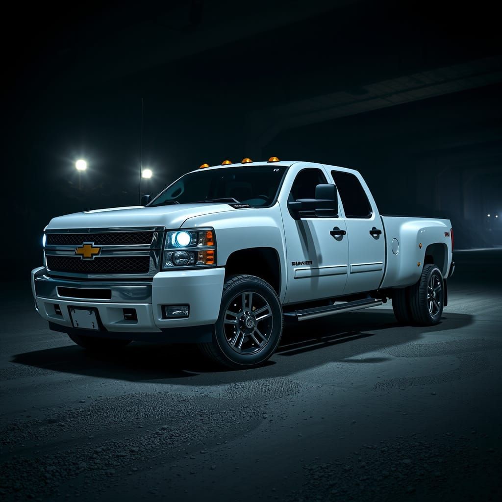 Chevrolet Silverado in a Coal Mine, Cinematic Style
