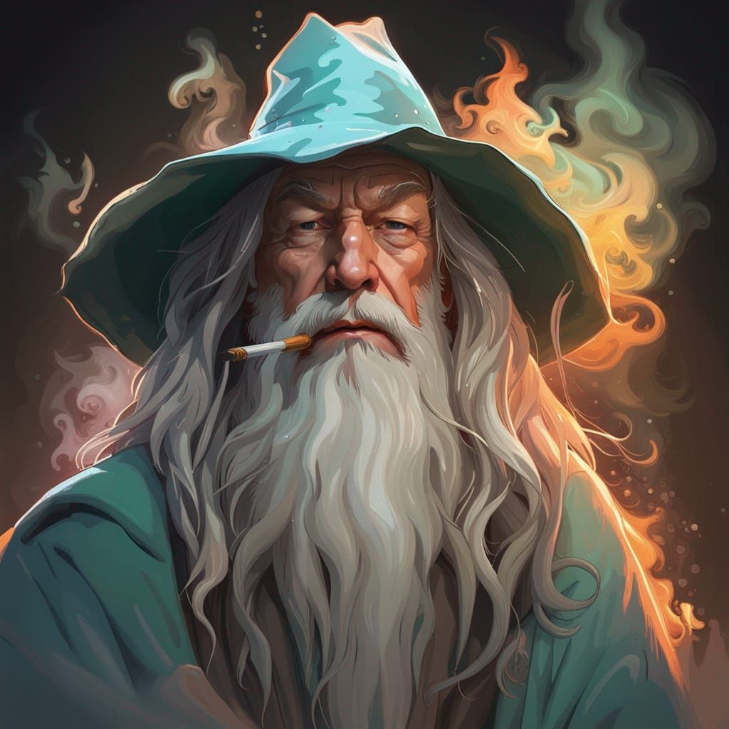 Gandalf Portrait: Intricate Digital Art