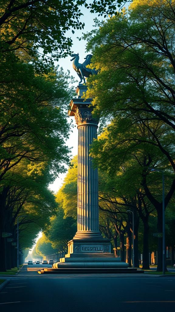 Berlin Siegessaule in Fantasy Concept Art Style