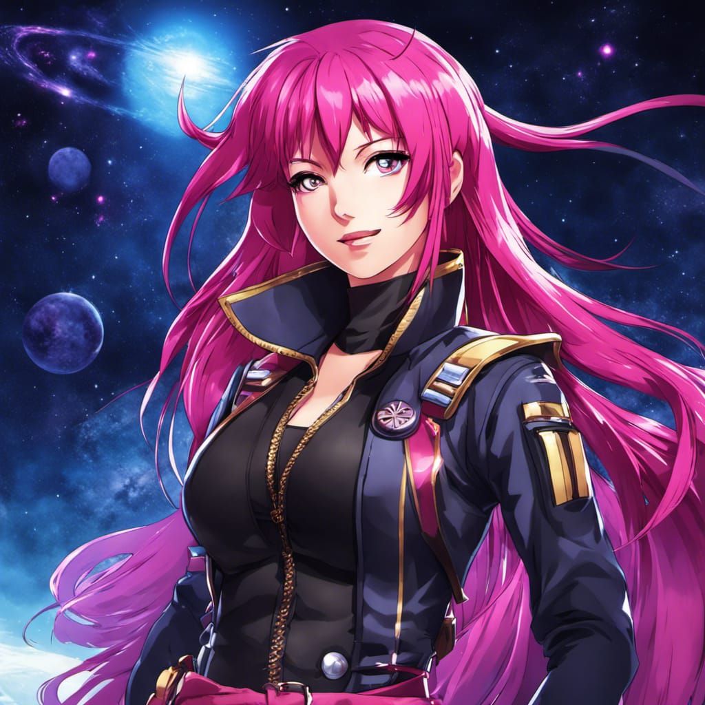 Rinn Corsair, space pirate and leader of the Galactic Goddes...