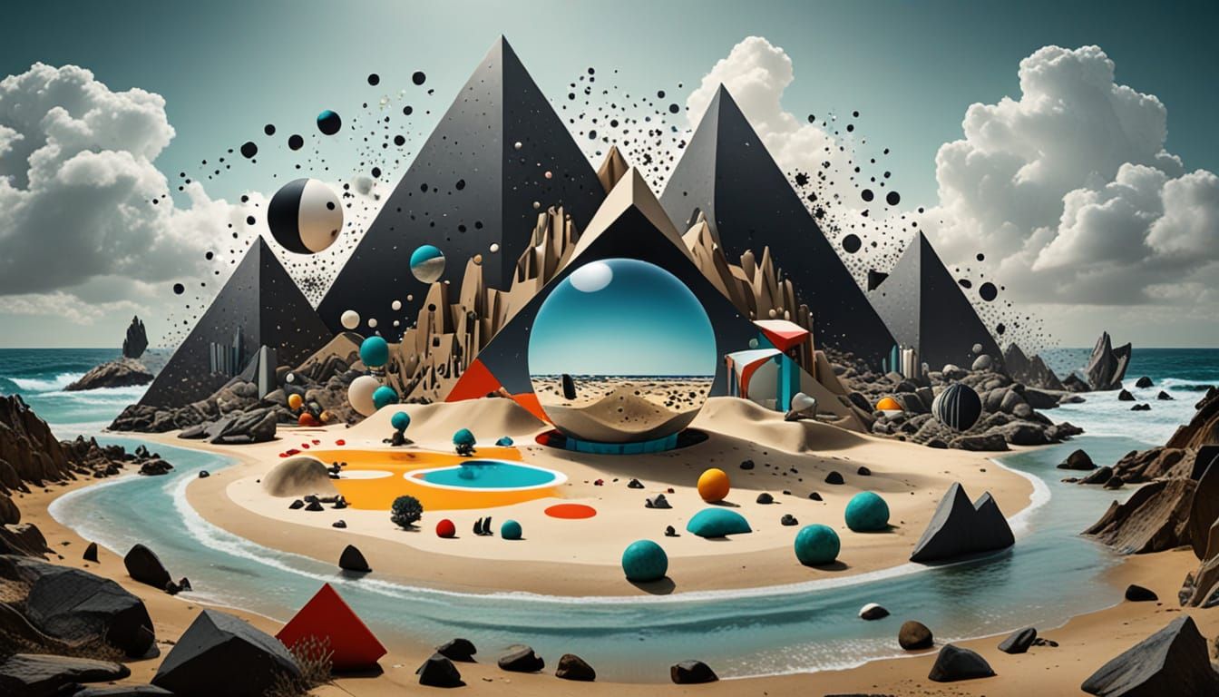 Geometric Dreamscapes in Distorted Harmony