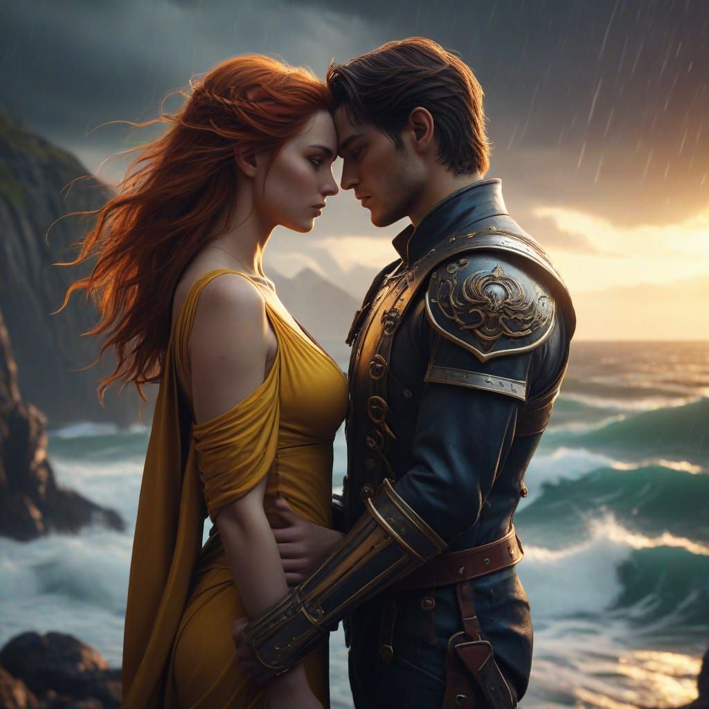 Stormy Embrace: A Romantic Silhouette