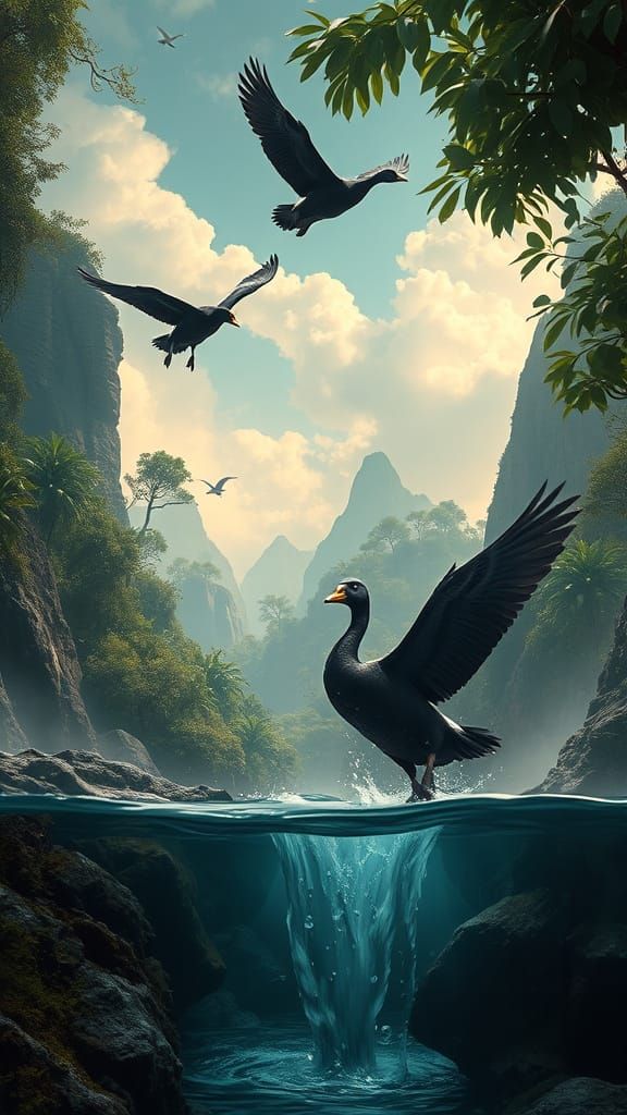 Egyptian spring time gooses