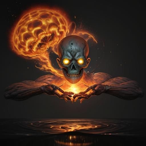 Distorted Humanoid Form in Abstract Style