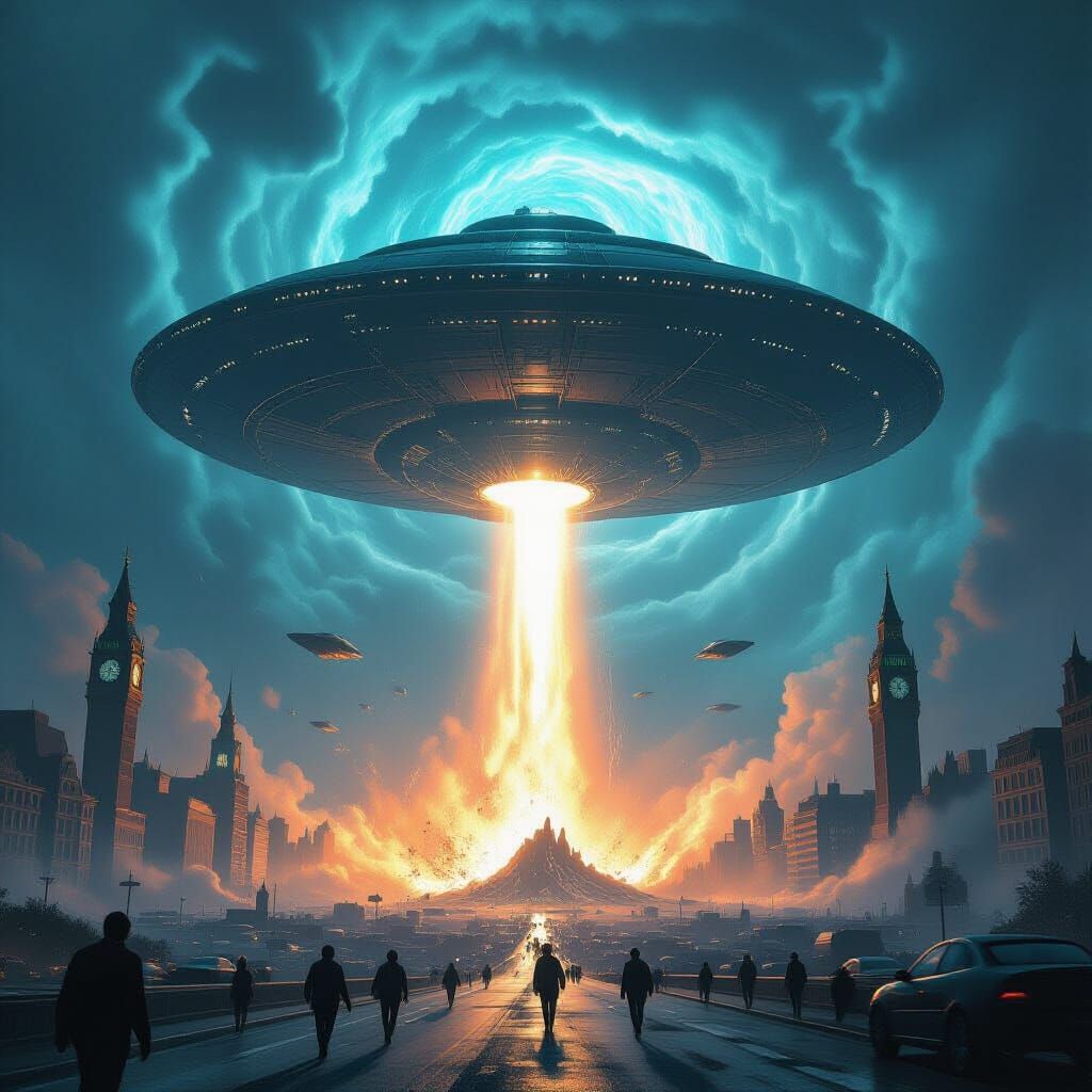 Alien Mothership Emerges From Wormhole, Devastating Earth