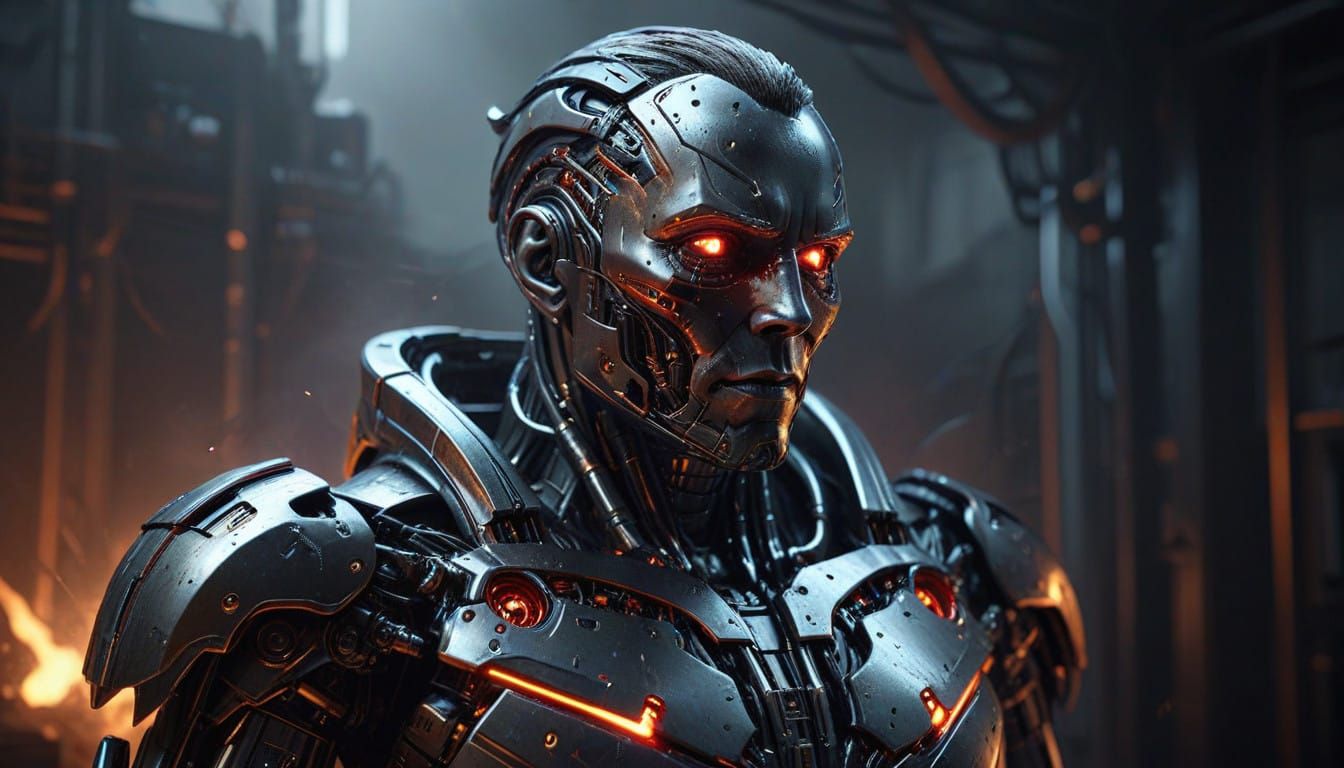Cybernetic Terminator Inspired by Elon Musk