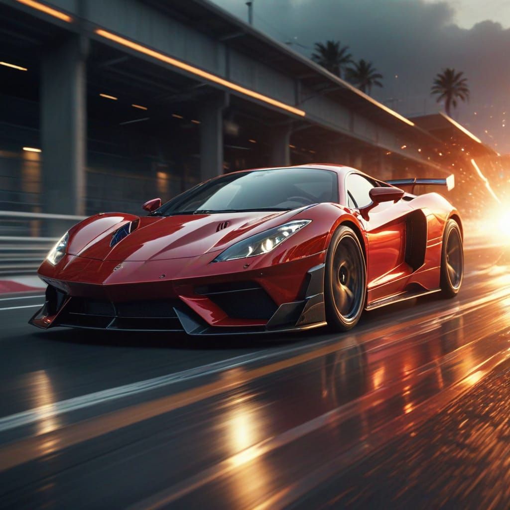 A RED SUPERCAR