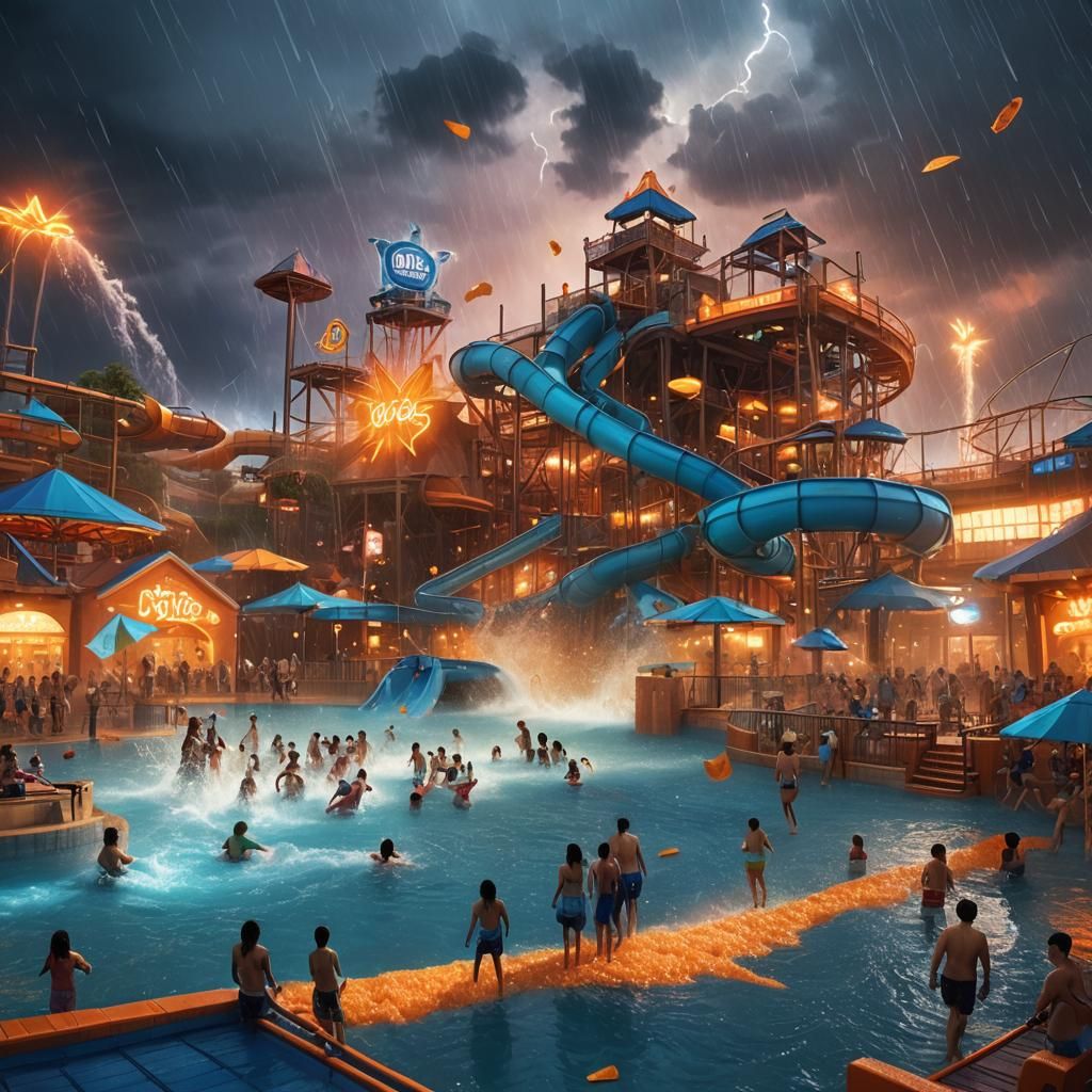 Doritos Rain on Waterpark: Fantasy Concept Art
