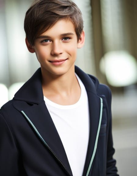 Shirtless Teenage Boy Portrait