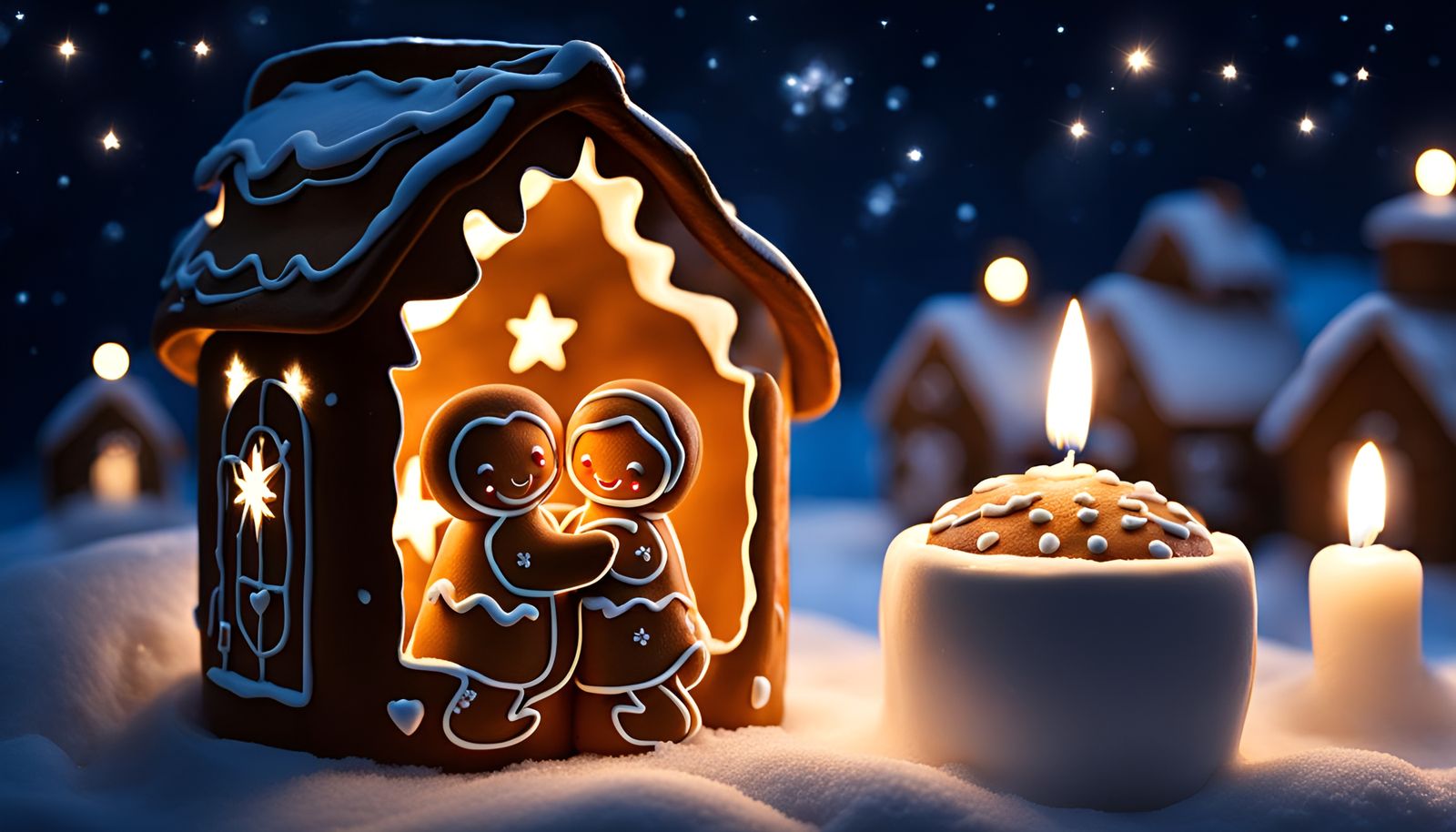 Gingerbread Couple Sleeping in Cookie Jar