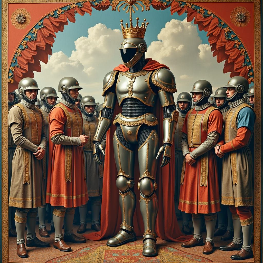 Robot Coronation in Medieval Anglo-Saxon Tapestry