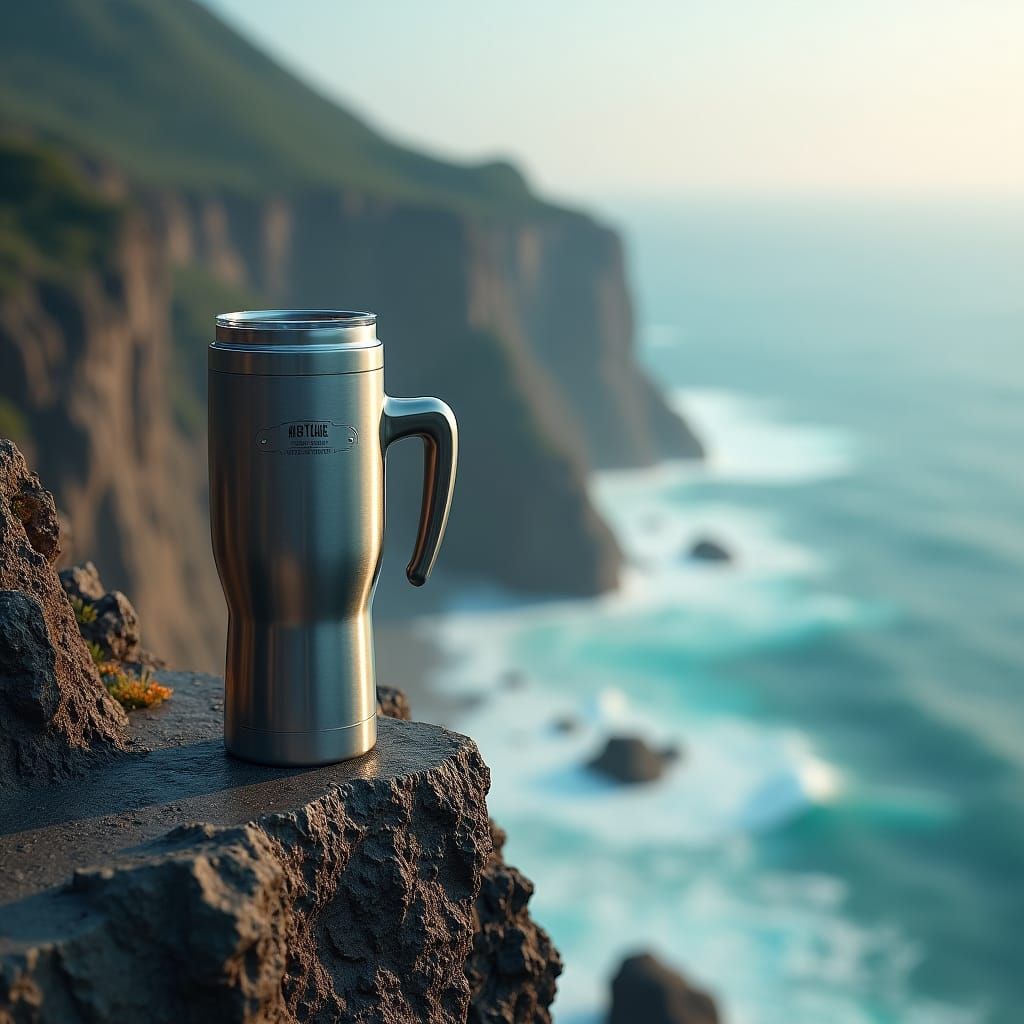 Tumbler on Cliffside: Atmospheric Matte Painting