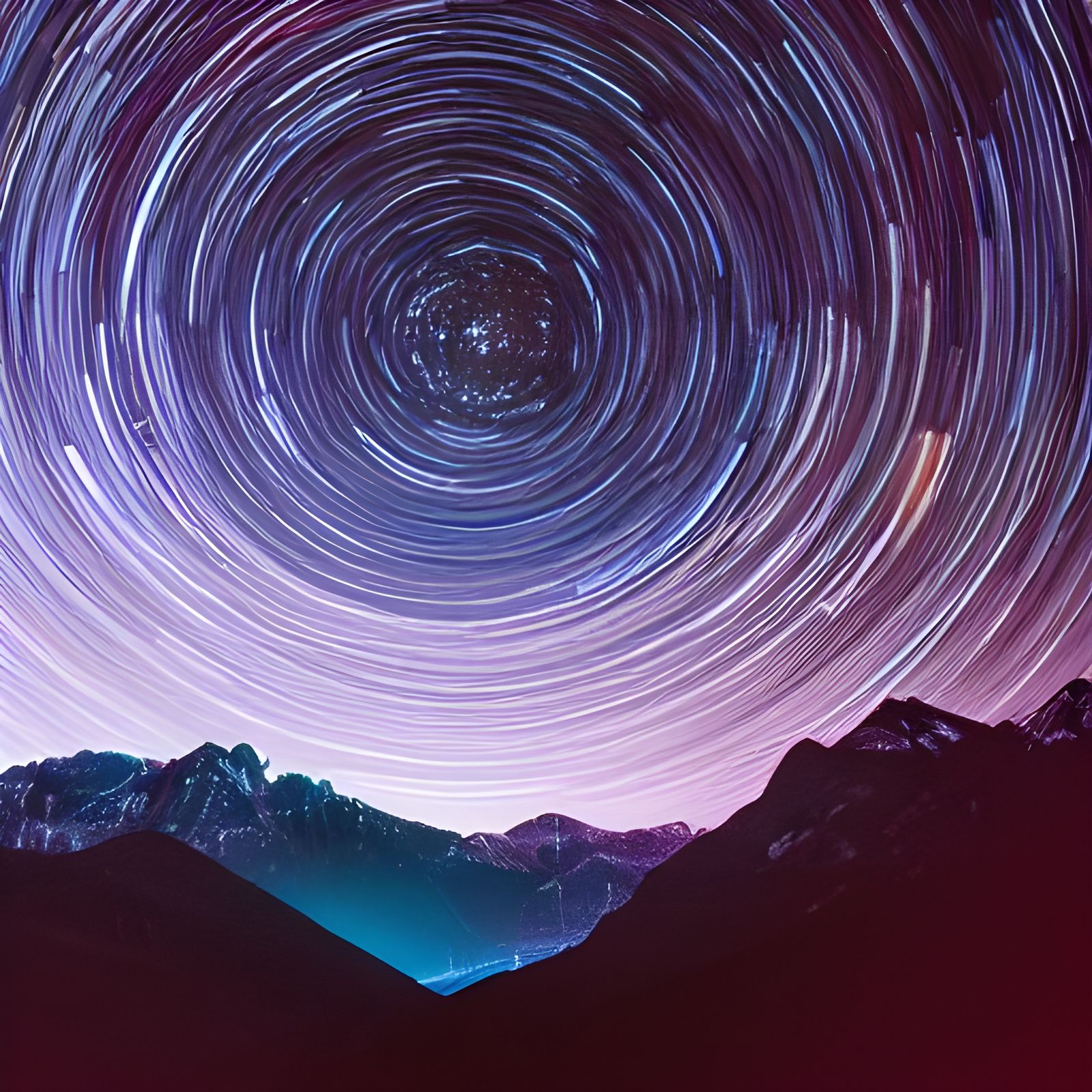 Cosmic Star Trails Over Mountains in Unreal Engine