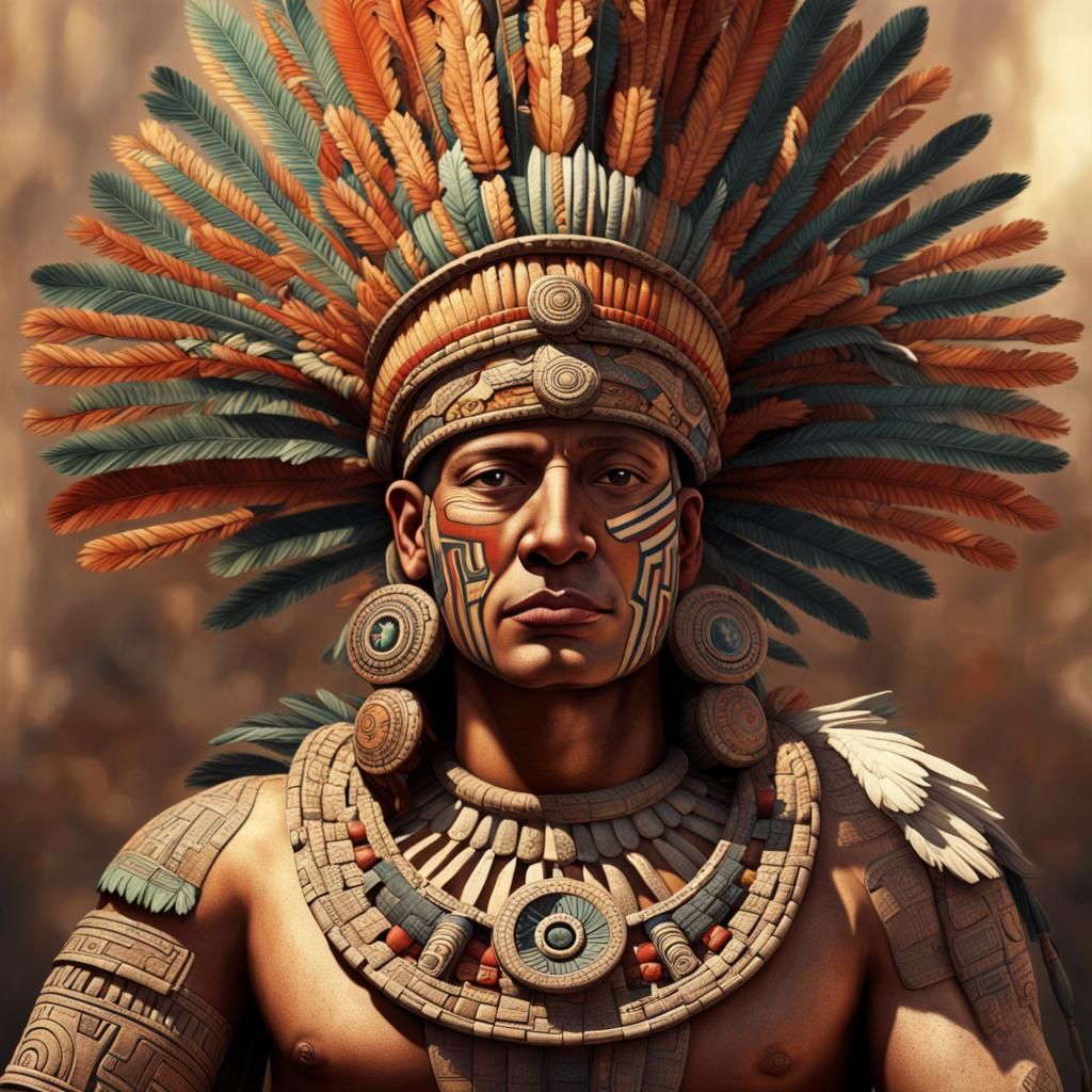 Aztec Ruler in Classical Era: Detailed Image
