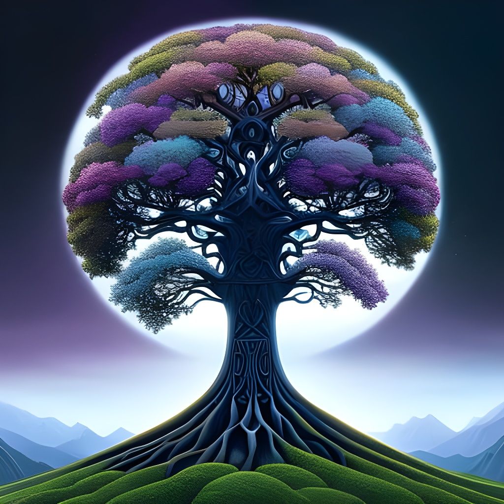 Heart Tree of Life in Summer and Winter