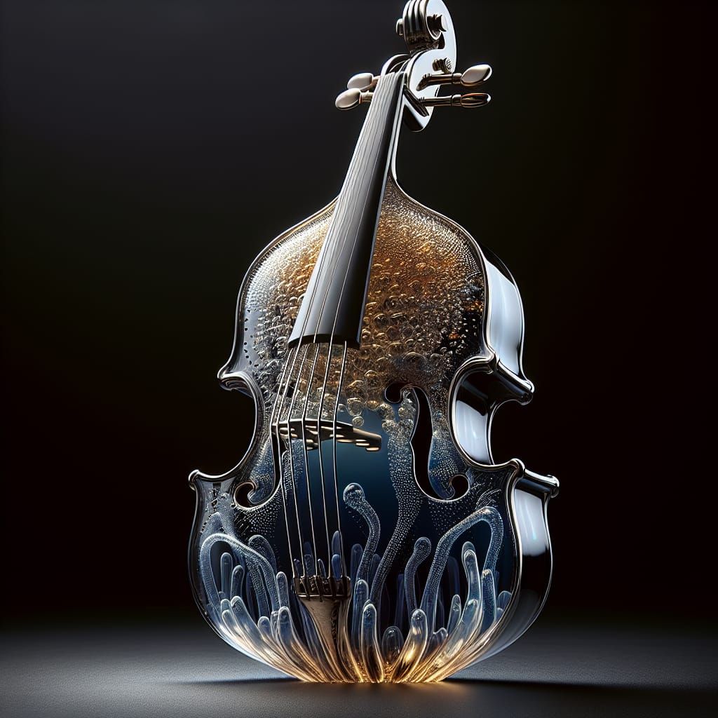 Photorealistic Double Bass Jellyfish in 16K Resolution