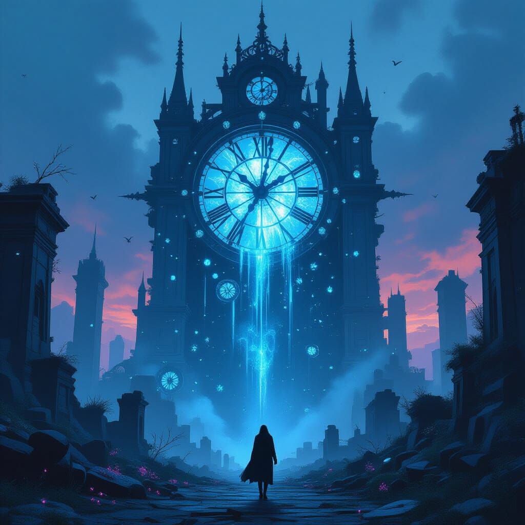 Spectral Figure in Shattered Clockwork City Ruins