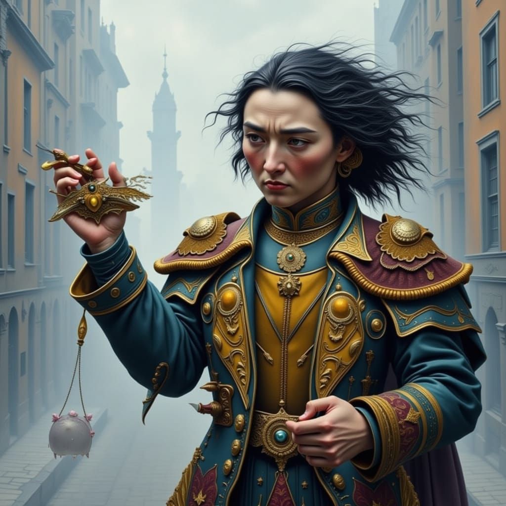 Surreal Cartoon Landscape in Dreamlike Style