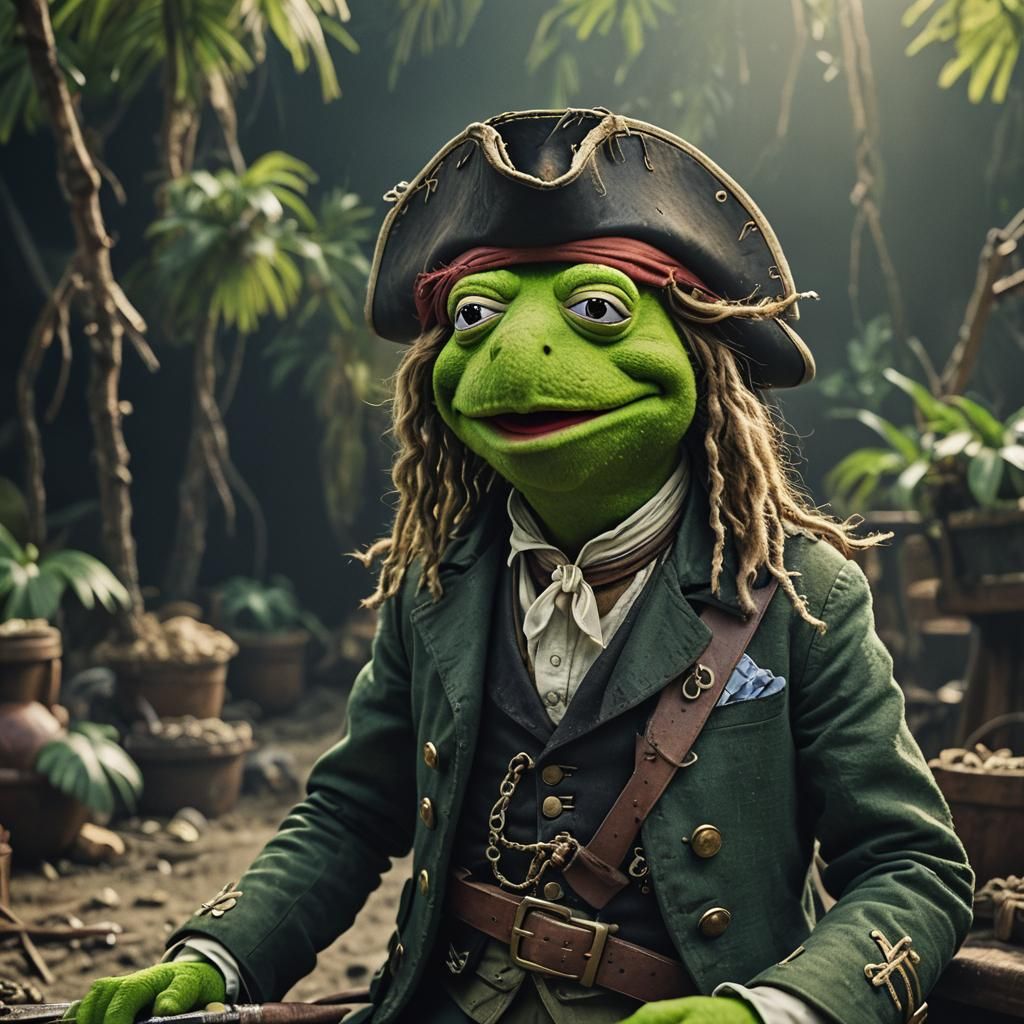 Kermit the Frog as Pirate Captain