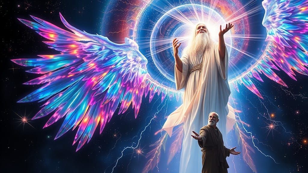 Elijah Ascends to Heaven in a Radiant Chariot of Light