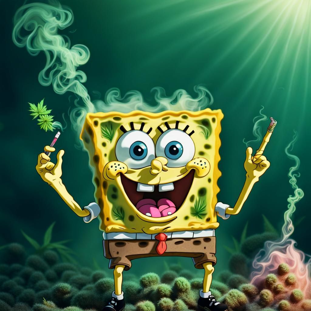 Spongebob Smoking Weed: Cartoon Animation