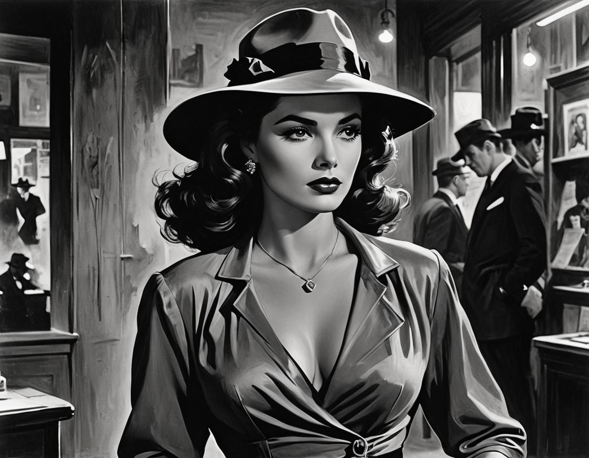 Carmen San Diego in Film Noir Comic Expressionism