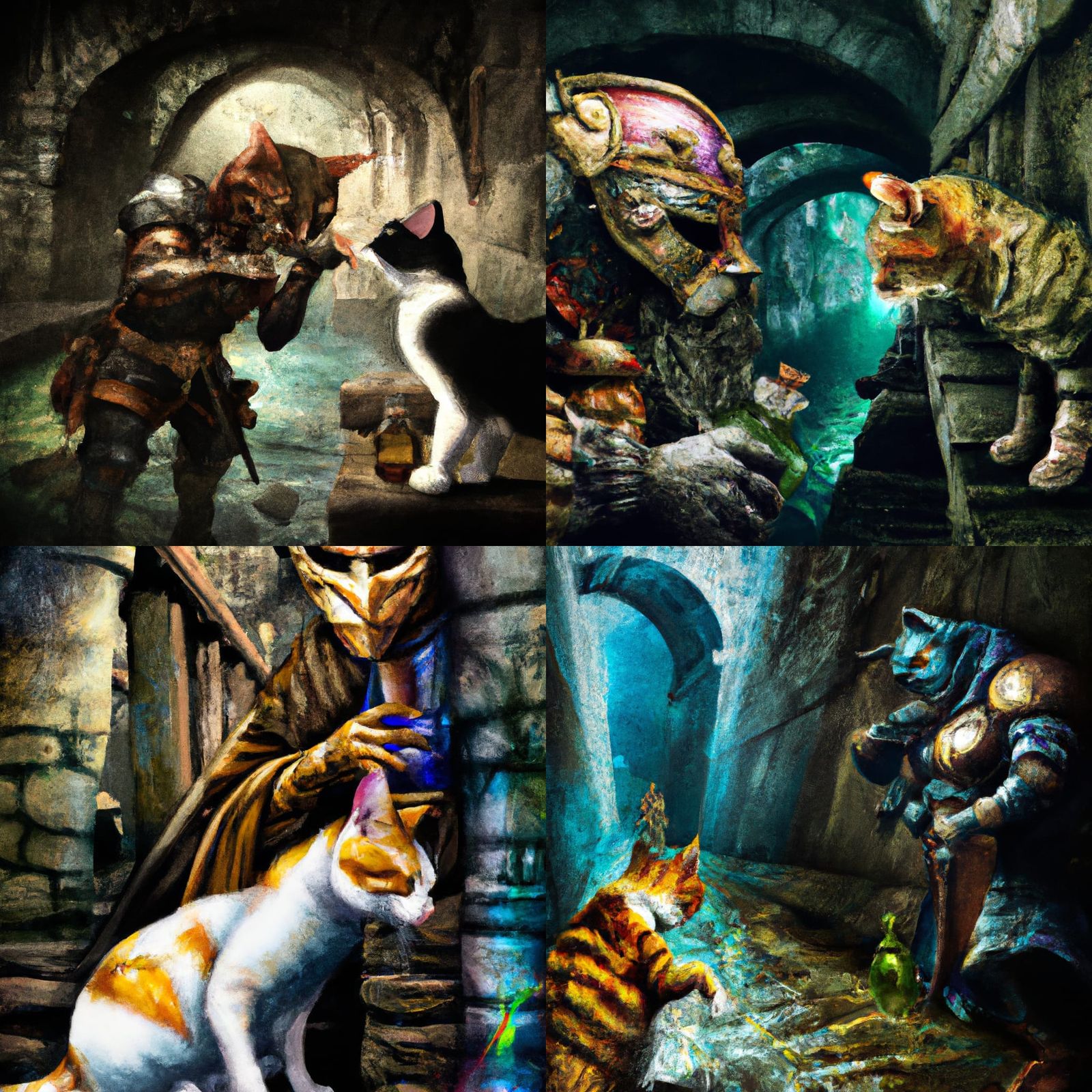 Armored Cat Buys Poison Under Medieval Bridge