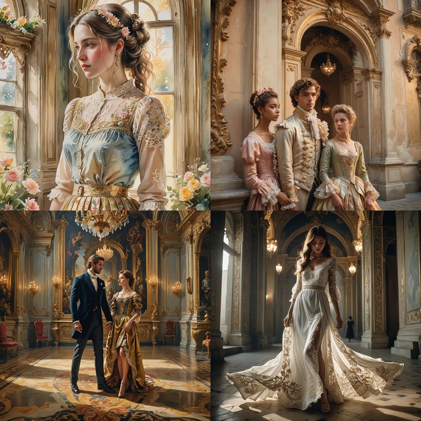 Mini Skirt Fashion in Royal Palace