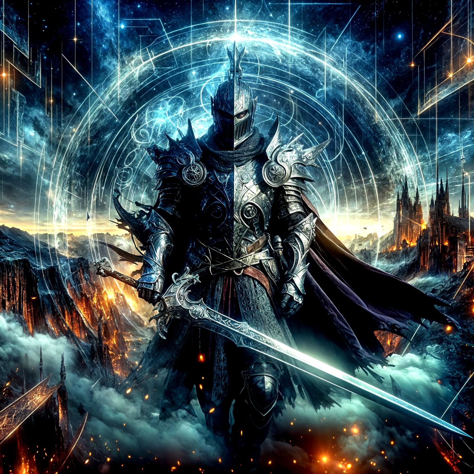 Magic Swordsman Gears Up for War: Digital Matte Painting