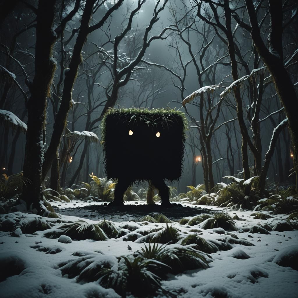 Winter Jungle Night with Carpet Portal