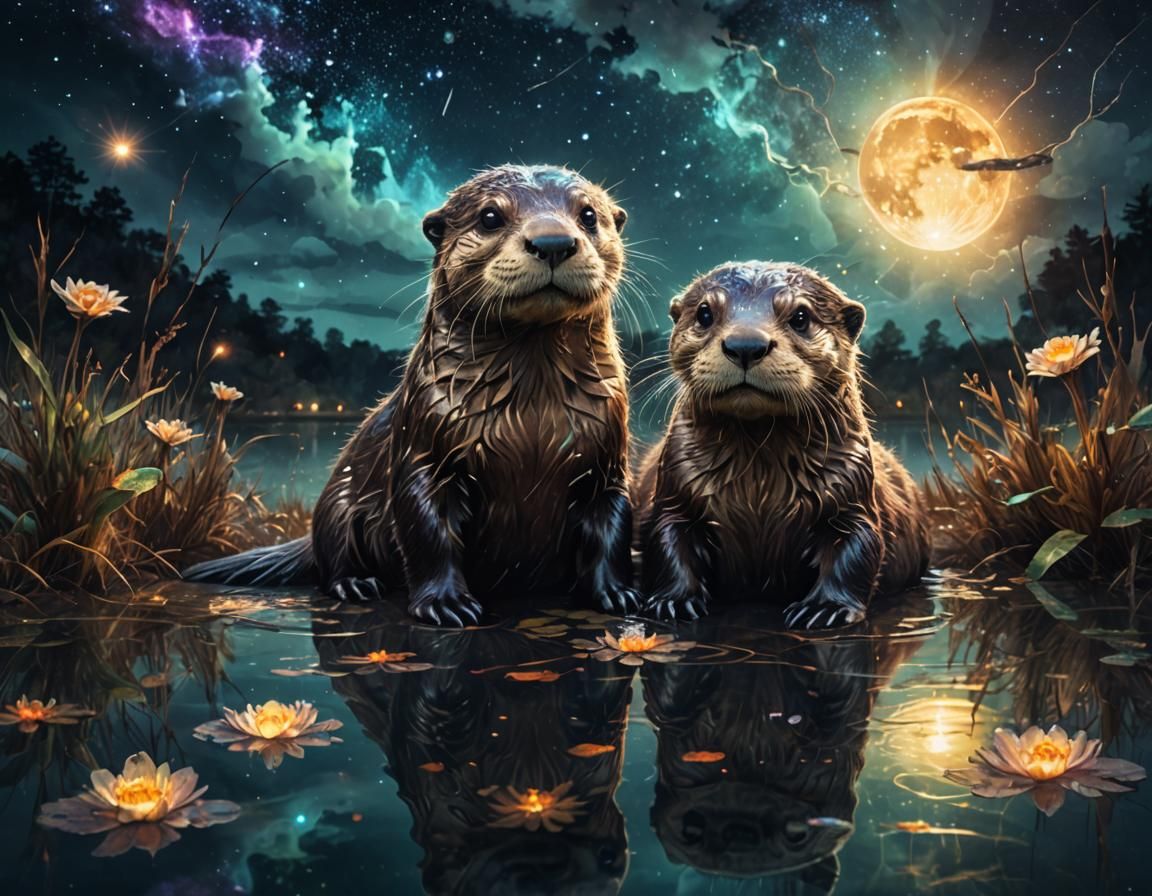 Otters family