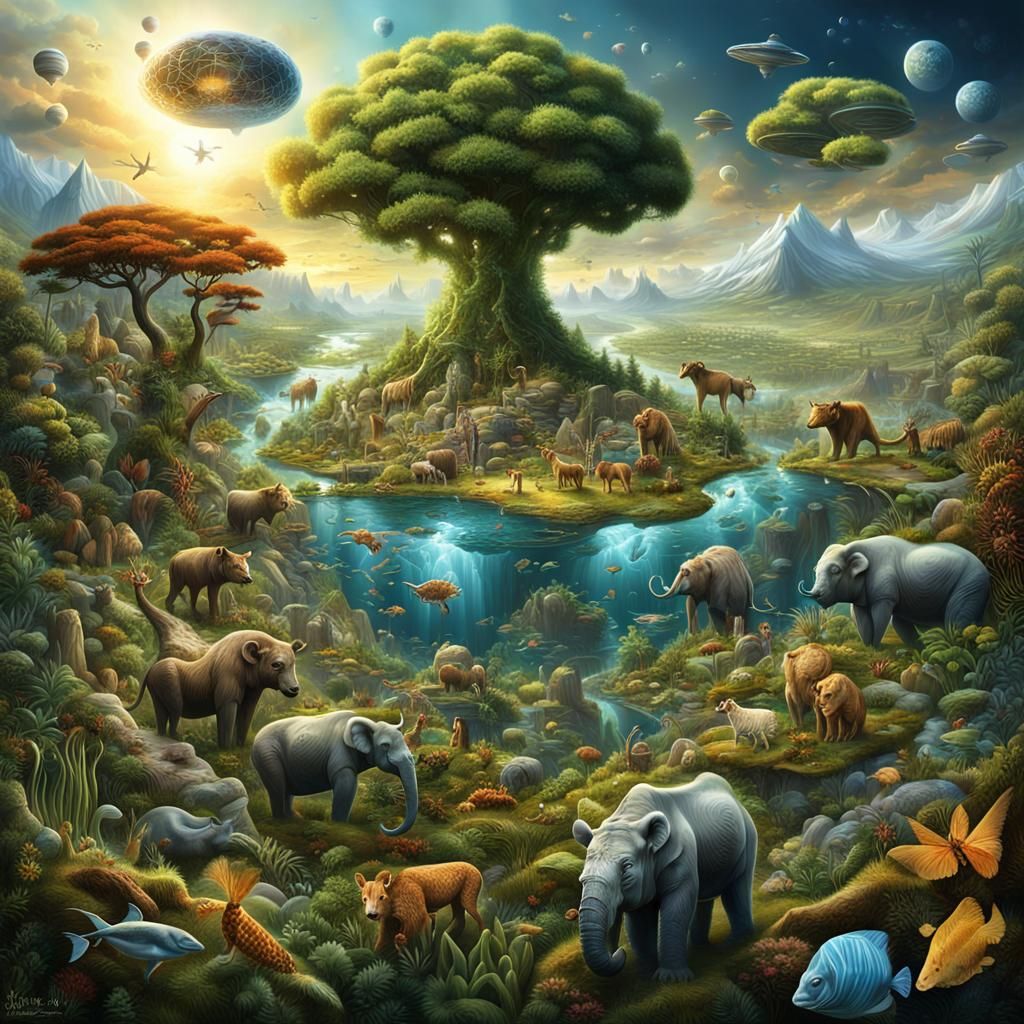 Interconnected Life: A Detailed Matte Painting