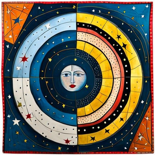 Diagram of Moon, Stars and Constellations