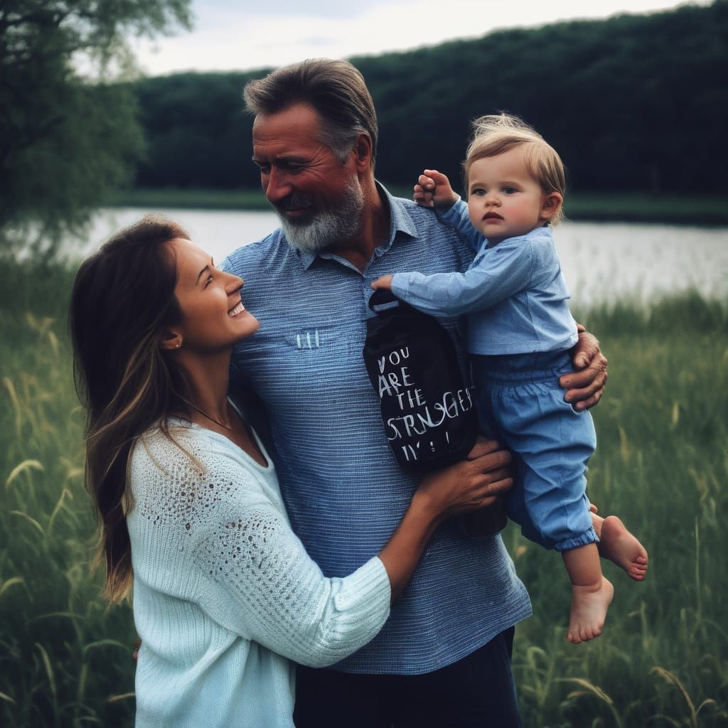 Tender Father and Child in Admiration