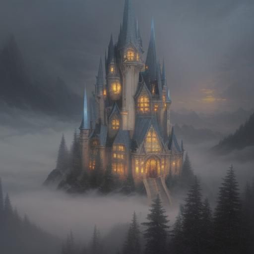 Ethereal Bible in Thomas Kinkade Style