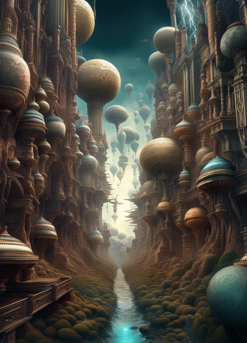 Ancient Transcendent Lifeforms: 3D Digital Matte Painting