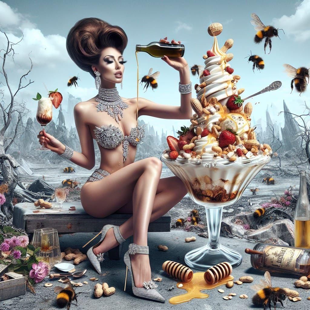 Glamorous Woman's Dystopian Delight