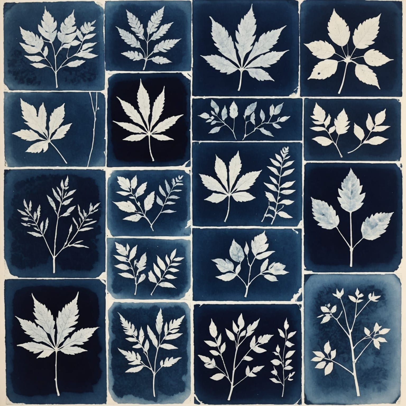 Cyanotype Nature Impressions: Blue Botanical Prints