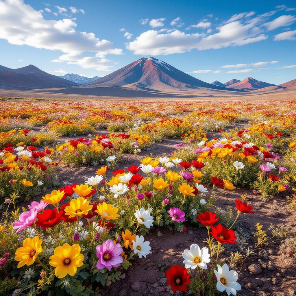 Atacama Desert Blooms: A Botanical Dreamscape