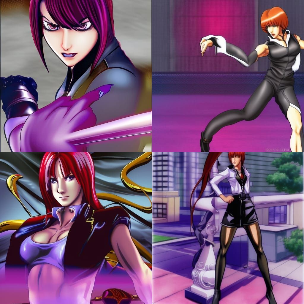 Cynthia Rothrock as Iori Yagami: Manga Style Illustration