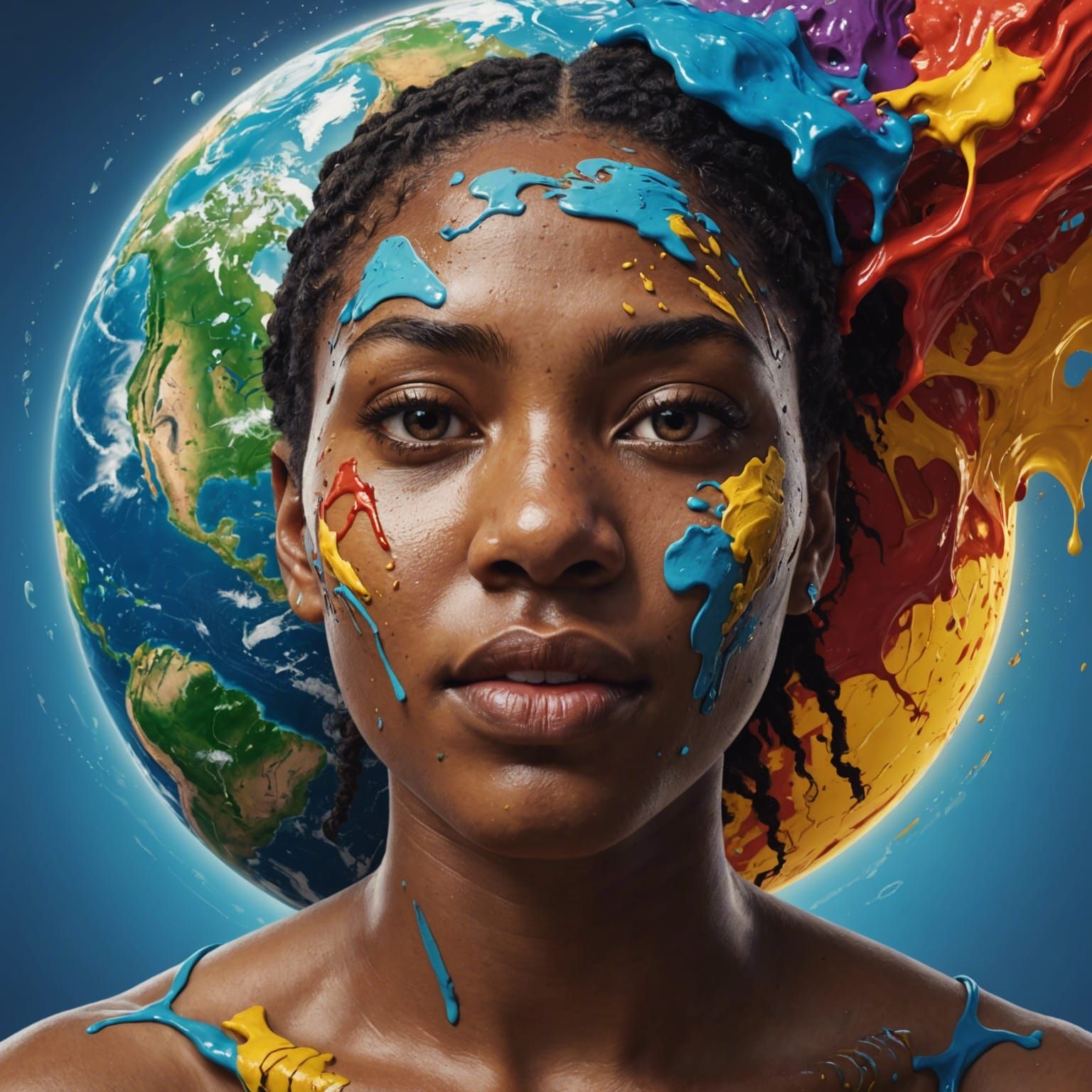 Multicultural Earth: Hyperrealistic Concept Art